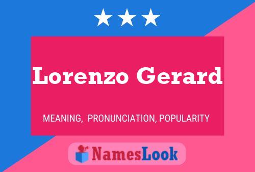 Lorenzo Gerard Naam Poster