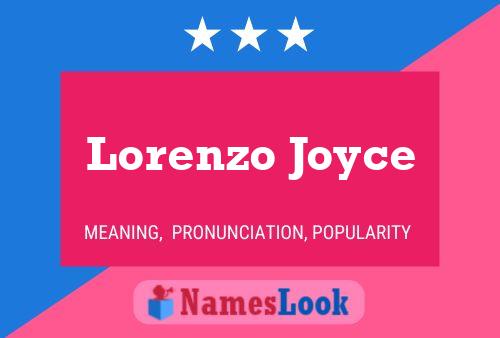 Lorenzo Joyce Naam Poster