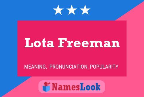 Lota Freeman Naam Poster