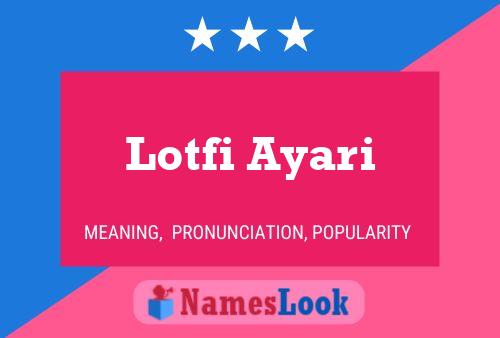 Lotfi Ayari Naam Poster