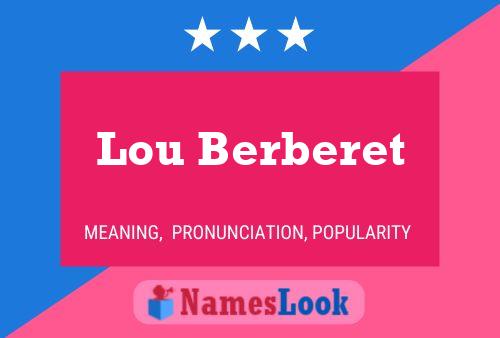 Lou Berberet Naam Poster