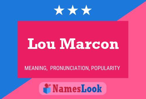 Lou Marcon Naam Poster