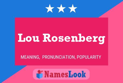 Lou Rosenberg Naam Poster