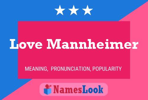 Love Mannheimer Naam Poster