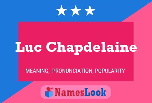 Luc Chapdelaine Naam Poster