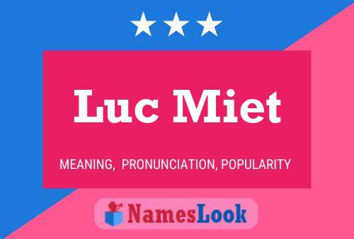 Luc Miet Naam Poster