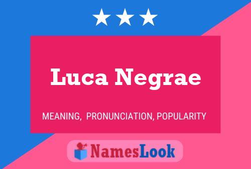 Luca Negrae Naam Poster