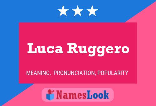 Luca Ruggero Naam Poster