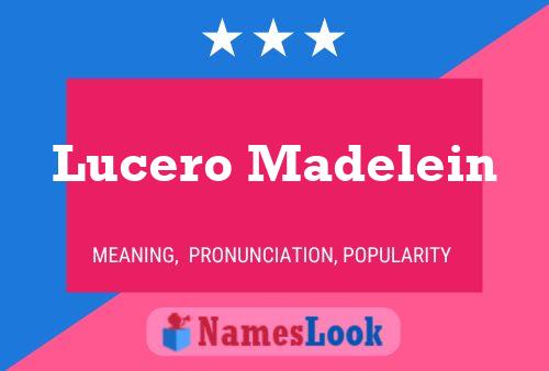 Lucero Madelein Naam Poster