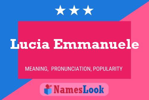 Lucia Emmanuele Naam Poster