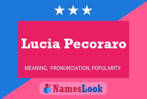 Lucia Pecoraro Naam Poster