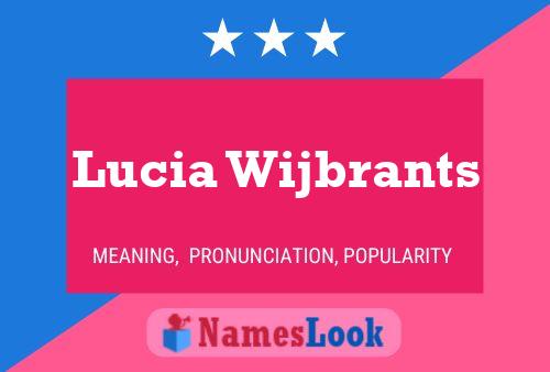 Lucia Wijbrants Naam Poster