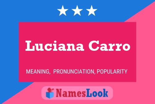 Luciana Carro Naam Poster