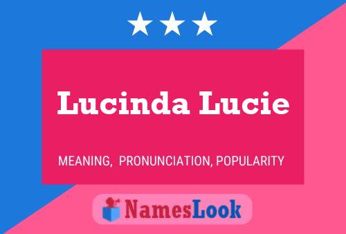 Lucinda Lucie Naam Poster