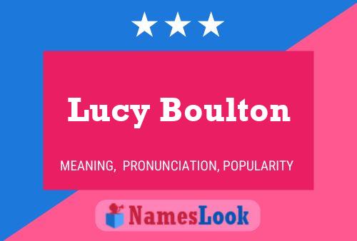 Lucy Boulton Naam Poster