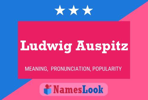 Ludwig Auspitz Naam Poster