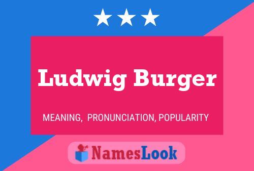 Ludwig Burger Naam Poster