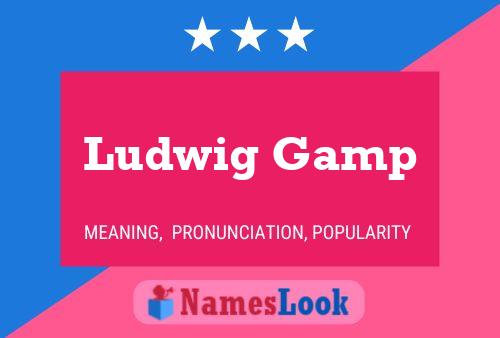 Ludwig Gamp Naam Poster