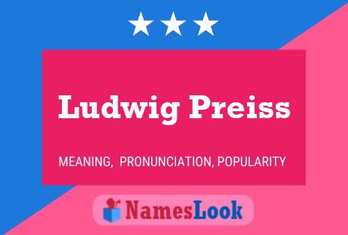 Ludwig Preiss Naam Poster