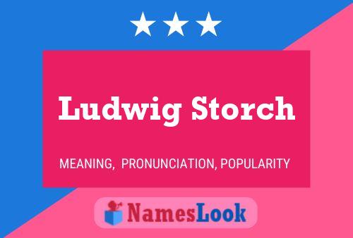 Ludwig Storch Naam Poster