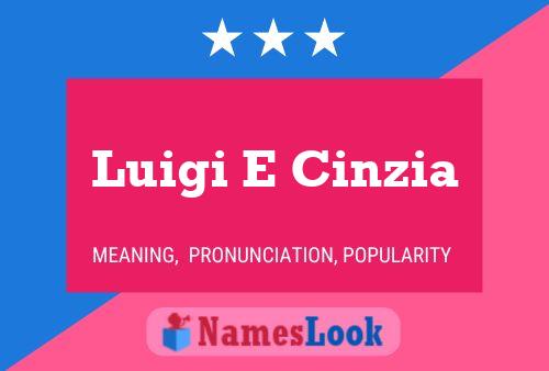 Luigi E Cinzia Naam Poster