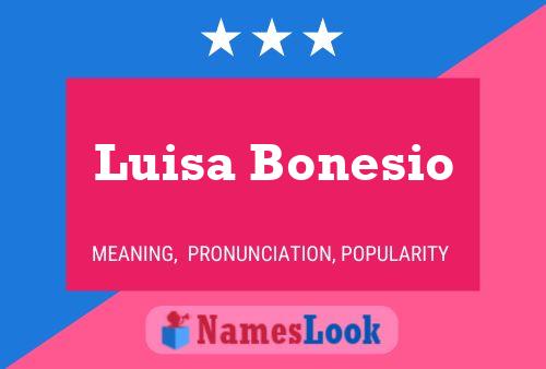 Luisa Bonesio Naam Poster