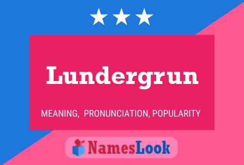 Lundergrun Naam Poster