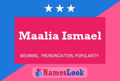 Maalia Ismael Naam Poster