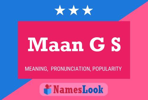 Maan G S Naam Poster