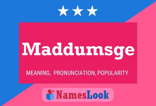 Maddumsge Naam Poster