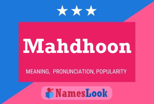 Mahdhoon Naam Poster