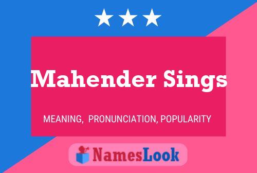 Mahender Sings Naam Poster