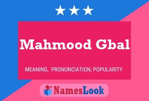 Mahmood Gbal Naam Poster