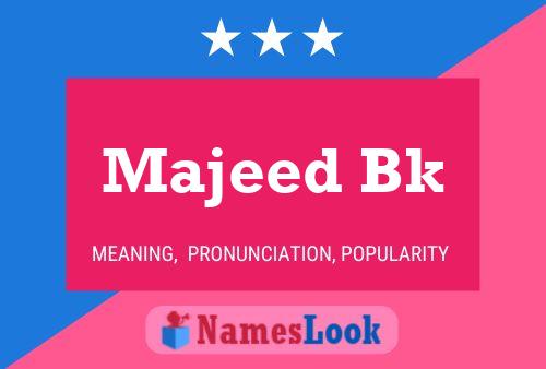 Majeed Bk Naam Poster