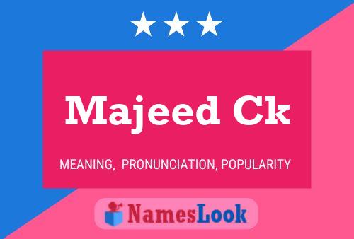 Majeed Ck Naam Poster