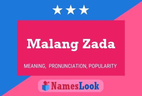 Malang Zada Naam Poster