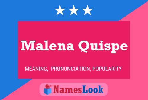 Malena Quispe Naam Poster