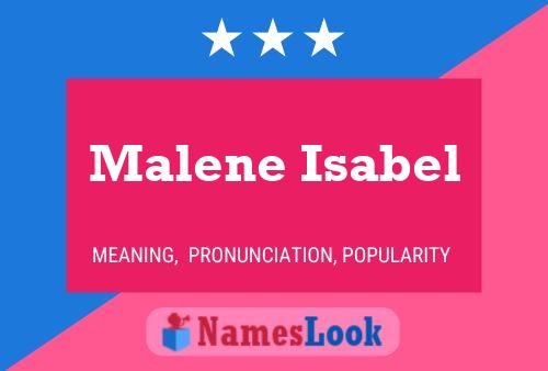 Malene Isabel Naam Poster