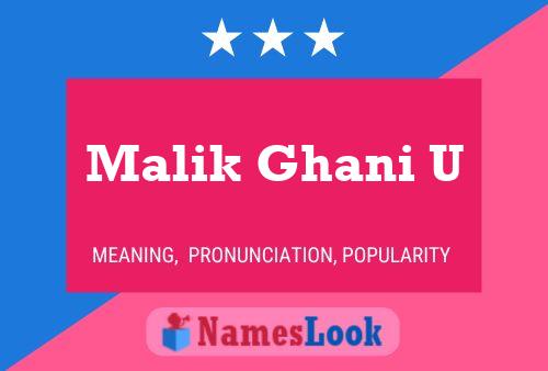 Malik Ghani U Naam Poster