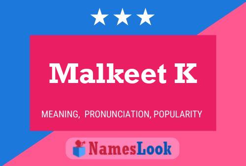 Malkeet K Naam Poster