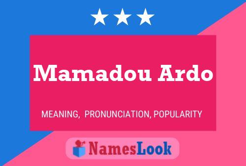 Mamadou Ardo Naam Poster