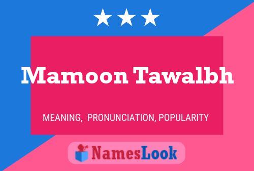 Mamoon Tawalbh Naam Poster