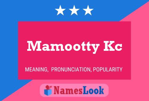 Mamootty Kc Naam Poster