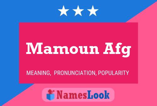 Mamoun Afg Naam Poster