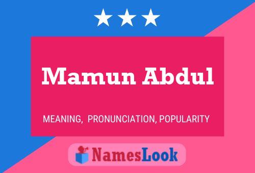 Mamun Abdul Naam Poster