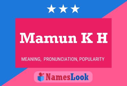 Mamun K H Naam Poster