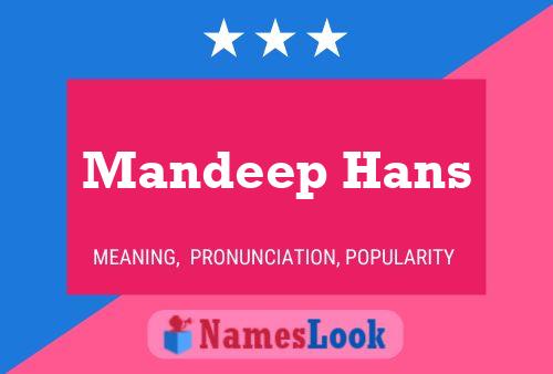 Mandeep Hans Naam Poster