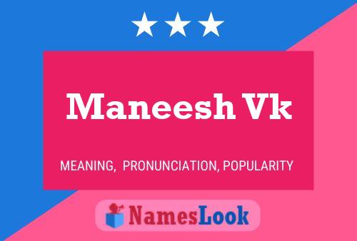 Maneesh Vk Naam Poster