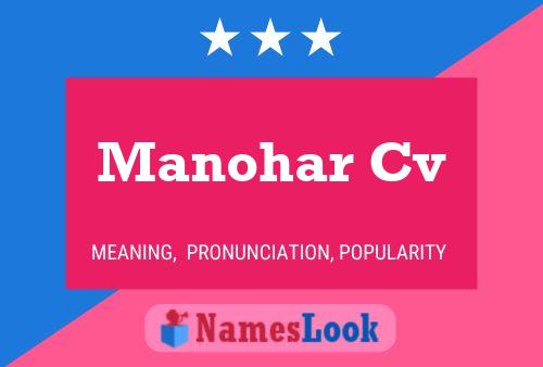 Manohar Cv Naam Poster