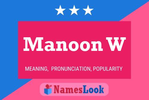 Manoon W Naam Poster